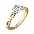 FlyerFit® 14K Yellow and 14K White Gold Split Shank Engagement Ring