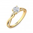 FlyerFit® 14K Yellow Gold Split Shank Engagement Ring