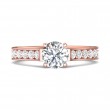 FlyerFit® 18K Pink Gold Micropave Engagement Ring