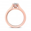 FlyerFit® 18K Pink Gold Micropave Engagement Ring