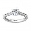 FlyerFit® 14K White Gold Micropave Engagement Ring