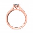 FlyerFit® 14K Pink Gold Micropave Engagement Ring