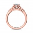 FlyerFit® 14K Pink Gold Channel and Shared Prong Engagement Ring