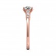 FlyerFit® 14K Pink Gold Channel and Shared Prong Engagement Ring