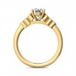 FlyerFit® 14K Yellow Gold Channel and Shared Prong Engagement Ring