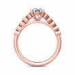 FlyerFit® 14K Pink Gold Channel and Shared Prong Engagement Ring