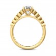 FlyerFit® 14K Yellow Gold Channel and Shared Prong Engagement Ring