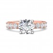 FlyerFit® 18K Pink Gold Shank And White Gold Top Encore Engagement Ring