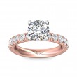 FlyerFit® 18K Pink Gold Shank And White Gold Top Encore Engagement Ring