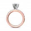 FlyerFit® 18K Pink Gold Shank And White Gold Top Encore Engagement Ring