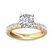 FlyerFit® 18K Yellow Gold Shank And White Gold Top Encore Engagement Ring