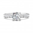 FlyerFit® 14K White Gold Micropave Engagement Ring