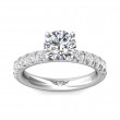 FlyerFit® 14K White Gold Micropave Engagement Ring