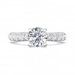 FlyerFit® 18K White Gold Micropave Engagement Ring