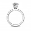 FlyerFit® 18K White Gold Micropave Engagement Ring