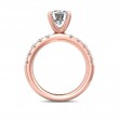 FlyerFit® 18K Pink Gold Micropave Engagement Ring