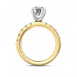 FlyerFit® 14K Yellow and 14K White Gold Micropave Engagement Ring