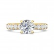 FlyerFit® 18K Yellow Gold Micropave Engagement Ring