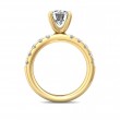 FlyerFit® 18K Yellow Gold Micropave Engagement Ring