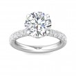 FlyerFit® 18K White Gold Micropave Engagement Ring