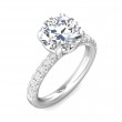 FlyerFit® 18K White Gold Micropave Engagement Ring