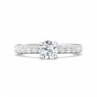 FlyerFit® 14K White Gold Micropave Engagement Ring