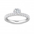 FlyerFit® 14K White Gold Micropave Engagement Ring