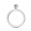 FlyerFit® 14K White Gold Micropave Engagement Ring