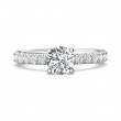 FlyerFit® 18K White Gold Micropave Engagement Ring