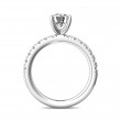 FlyerFit® 18K White Gold Micropave Engagement Ring