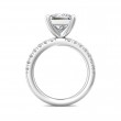 FlyerFit® 18K White Gold Micropave Engagement Ring