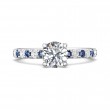 FlyerFit® 18K White Gold Micropave Engagement Ring