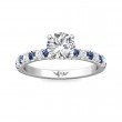 FlyerFit® 18K White Gold Micropave Engagement Ring