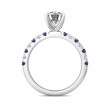 FlyerFit® 18K White Gold Micropave Engagement Ring