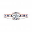 FlyerFit® 14K Pink Gold Micropave Engagement Ring