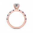 FlyerFit® 14K Pink Gold Micropave Engagement Ring