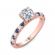 FlyerFit® 14K Pink Gold Micropave Engagement Ring