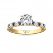 FlyerFit® 14K Yellow Gold Micropave Engagement Ring