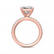 FlyerFit® 18K Pink Gold Micropave Engagement Ring