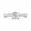 FlyerFit® 18K White Gold Micropave Engagement Ring