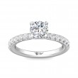 FlyerFit® 18K White Gold Micropave Engagement Ring