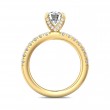 FlyerFit® 18K Yellow Gold Micropave Engagement Ring