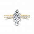 FlyerFit® 14K Yellow and 14K White Gold Micropave Engagement Ring