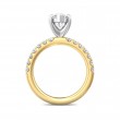 FlyerFit® 14K Yellow and 14K White Gold Micropave Engagement Ring