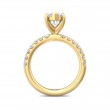 FlyerFit® 18K Yellow Gold Micropave Engagement Ring