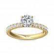 FlyerFit® 18K Yellow Gold Micropave Engagement Ring