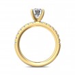 FlyerFit® 18K Yellow Gold Micropave Engagement Ring