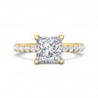 FlyerFit® 18K Yellow Gold Micropave Engagement Ring