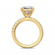 FlyerFit® 18K Yellow Gold Micropave Engagement Ring