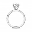 FlyerFit® 18K White Gold Micropave Engagement Ring